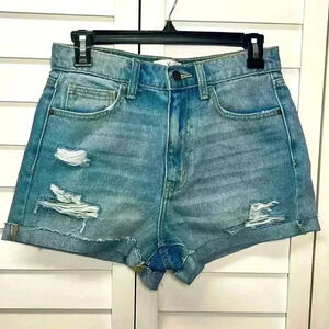 Windsor Selma Easy High Rise Cuffed Mom Shorts Size Small Medium Wash NWT